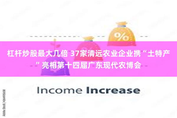 杠杆炒股最大几倍 37家清远农业企业携“土特产”亮相第十四届广东现代农博会