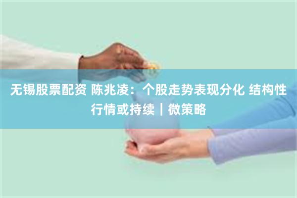 无锡股票配资 陈兆凌：个股走势表现分化 结构性行情或持续｜微策略
