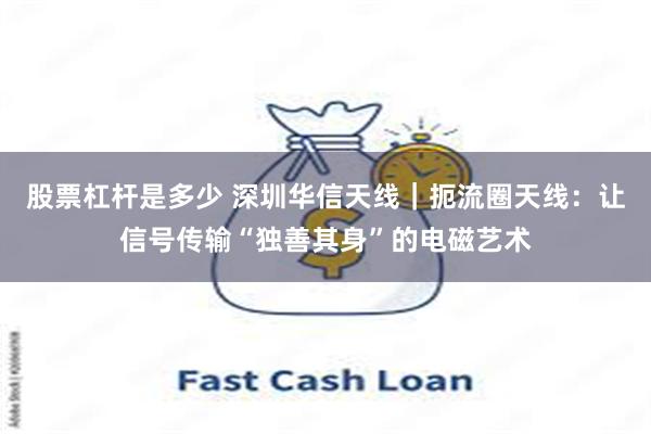 股票杠杆是多少 深圳华信天线｜扼流圈天线：让信号传输“独善其身”的电磁艺术